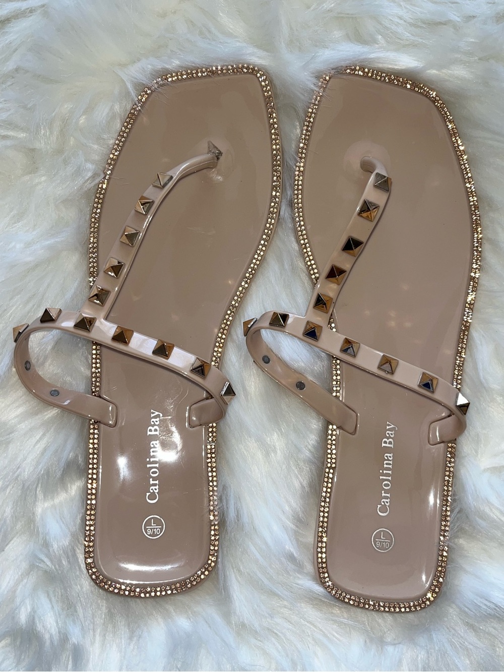 Carolina Bay Studded Jelly Sandals - Size 8
